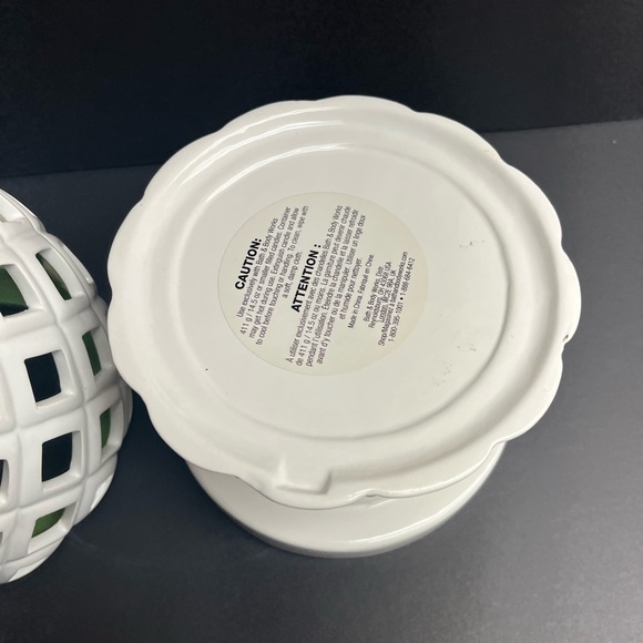 RARE 2011 BBW White Ceramic Pineapple 3 wick candle Luminary *NO BOX* - Picture 9 of 11